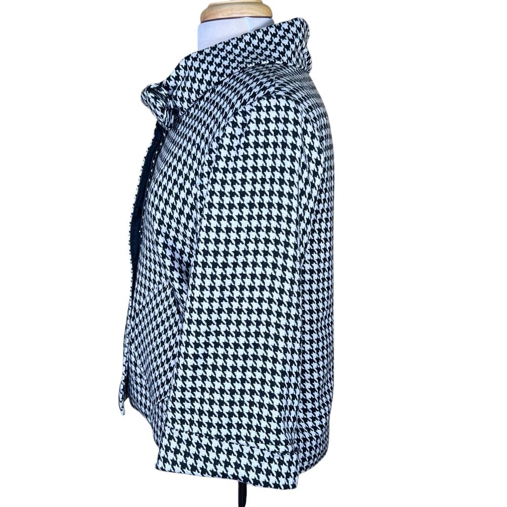 Lis Women’s Houndstooth Cashmere, Wool & Silk Blend Swing Coat Size Large NWT - Picture 9 of 15